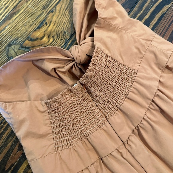 URBAN OUTFITTERS Strapless Tiered Dress in Peach - Picture 6 of 6